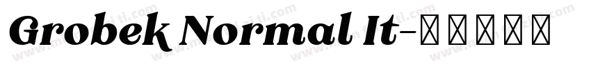 Grobek Normal It字体转换
